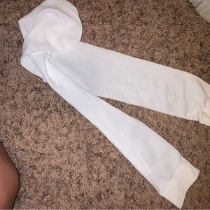 White nylon knee highs